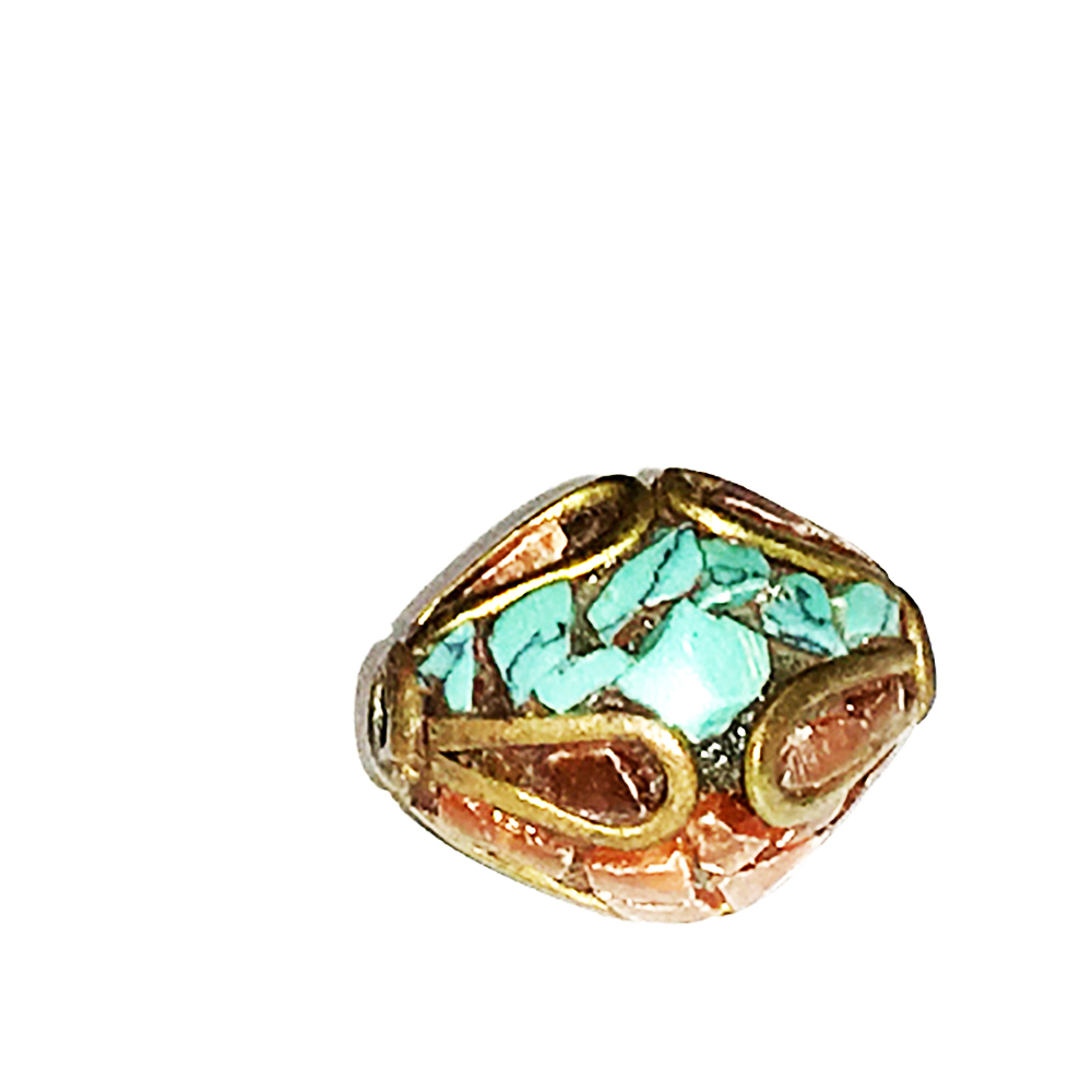 菱形 藏式手工銅珠1.6*1.2公分【十方】143926