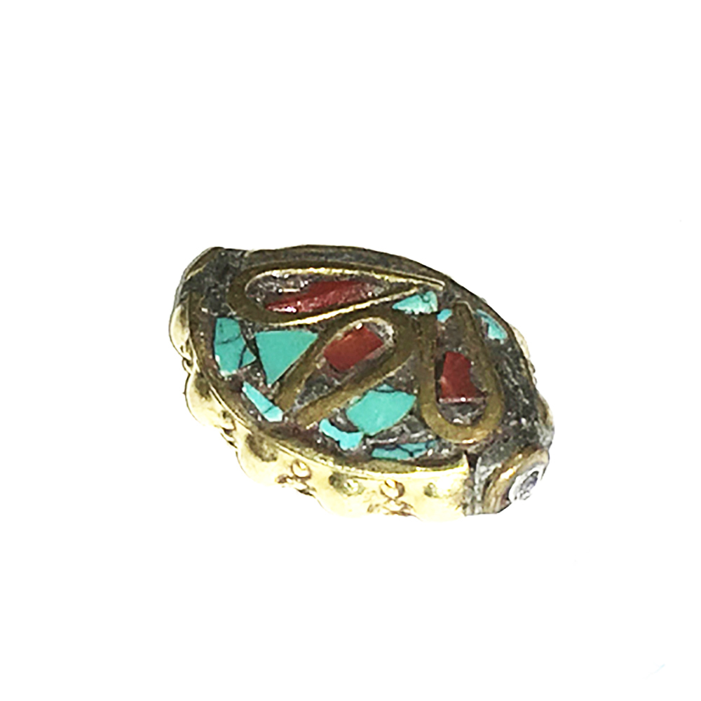 花型 藏式手工銅珠 1.5*2.1公分【十方】143938