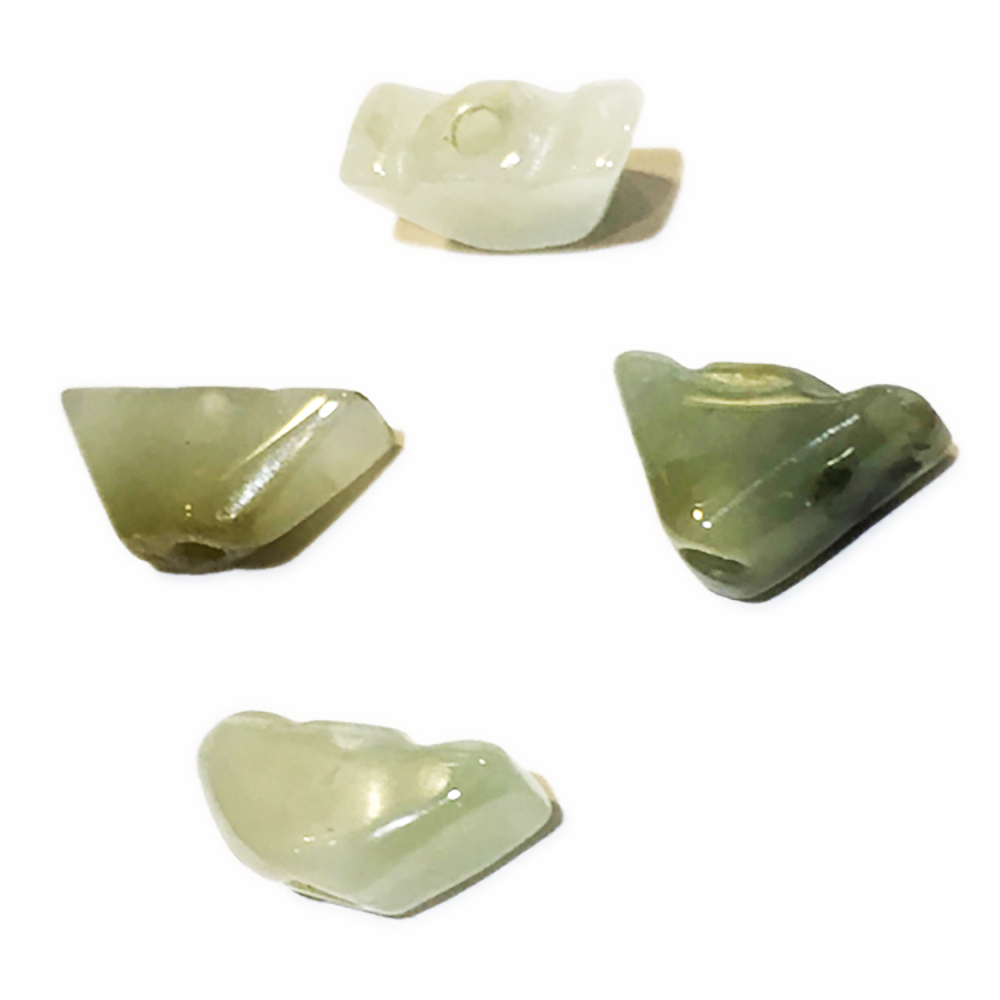 玉元寶 玉 配件 1*0.5公分 1個【十方】144029