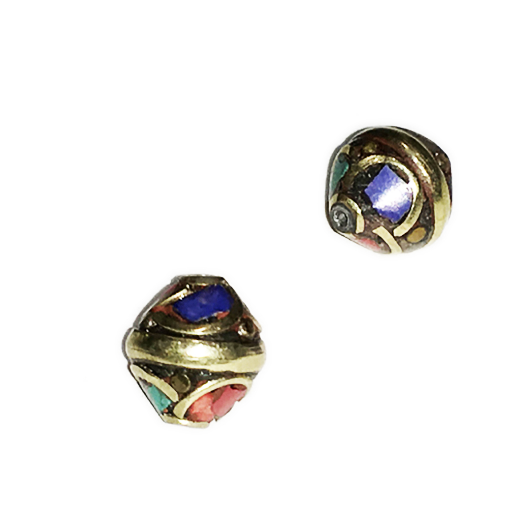 菱形 藏式手工銅珠1.1*1.2公分 1個【十方】143943