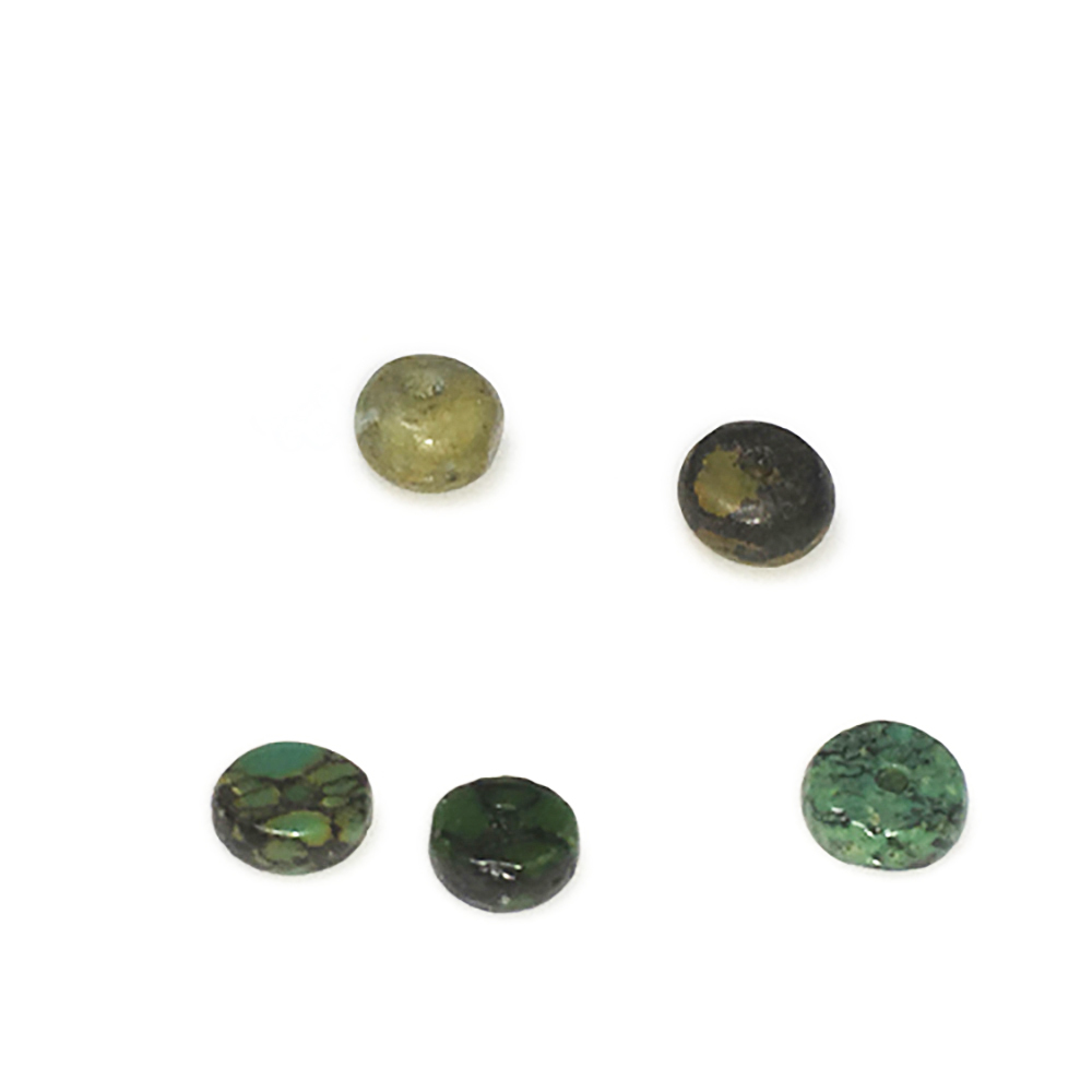 綠松石 小盤珠 0.4*0.2公分 3個【十方】144188