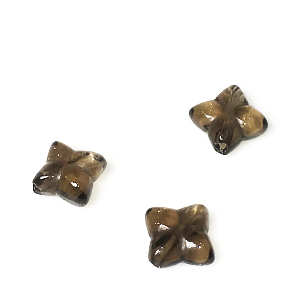 十字杵 茶晶 1.1*0.5公分2個【十方】144243