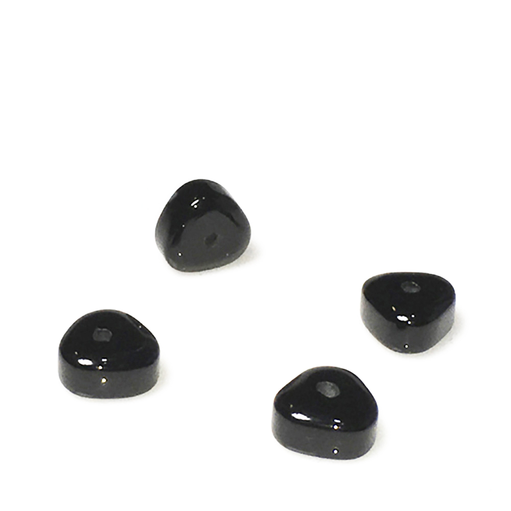 三角型 黑玉髓 0.7*0.4公分3個【十方】144245