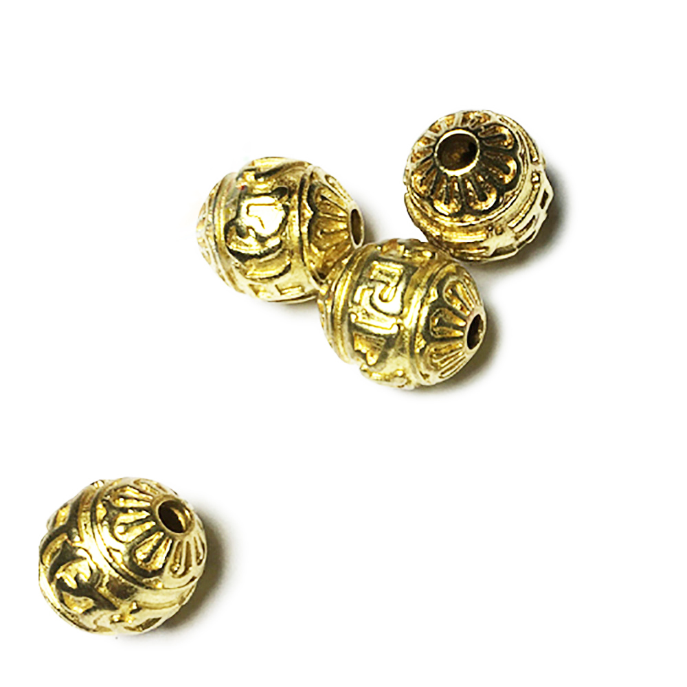 六字真言 銅雕珠 1.1*1.2公分【十方】144329