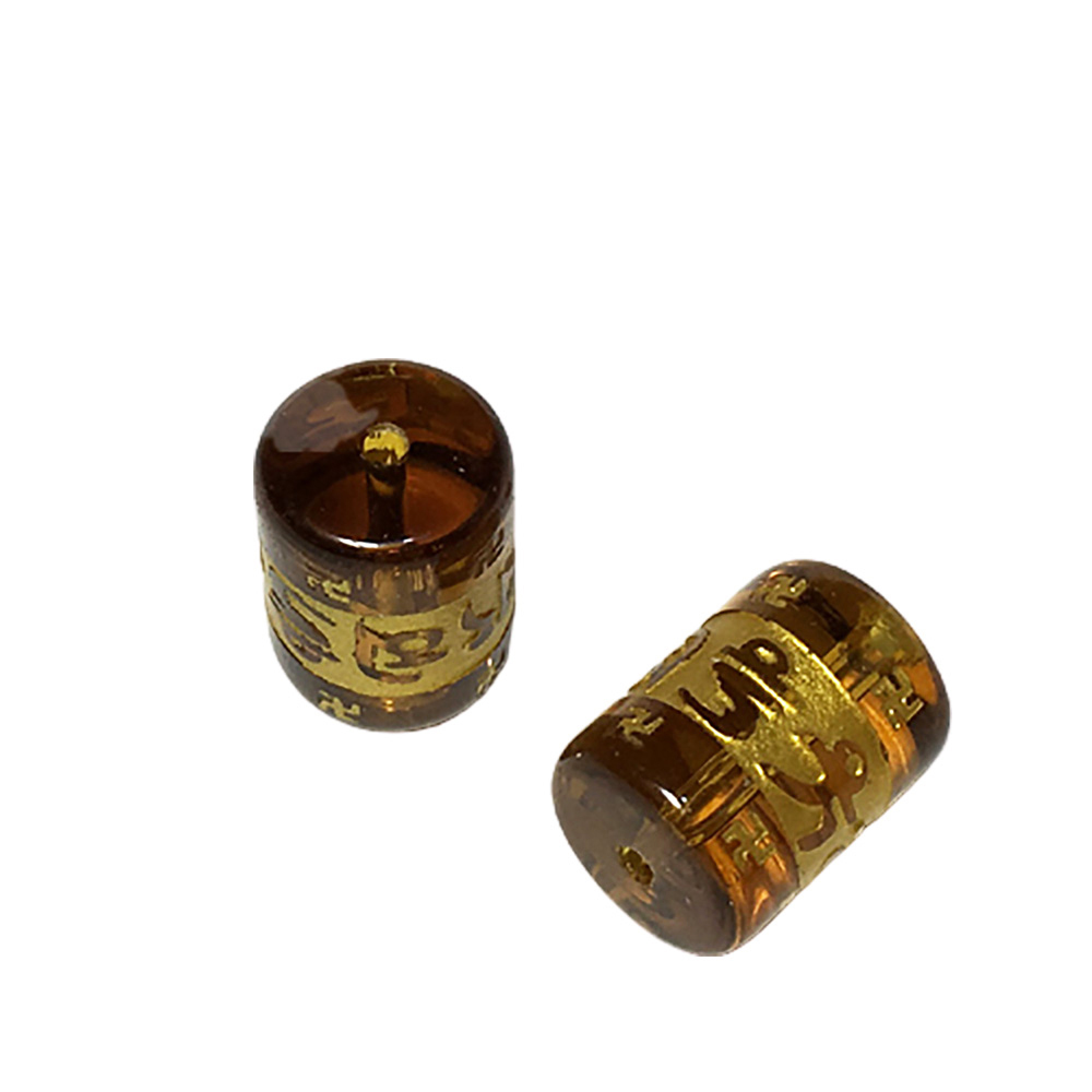 六字真言(黃晶)珠1.5*1.1公分【十方】144414