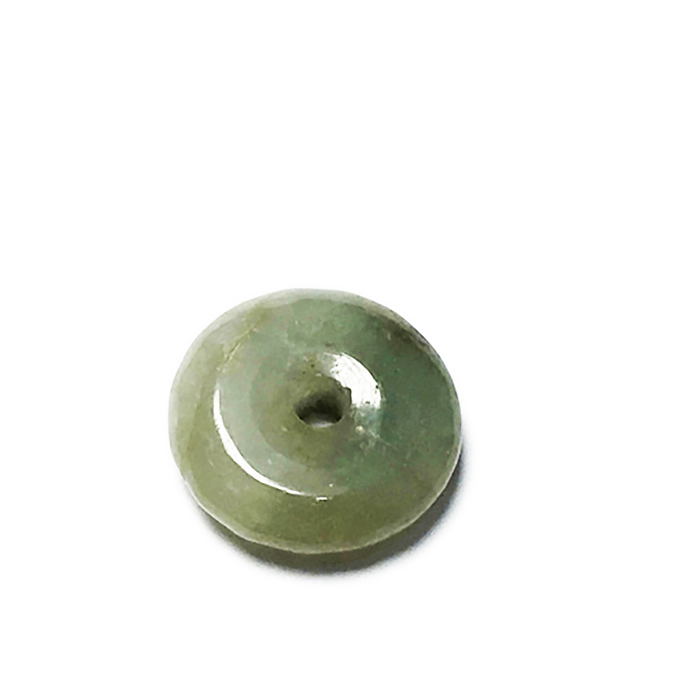 平安扣 老豆青 玉 配件 直徑1公分1個【十方】144396