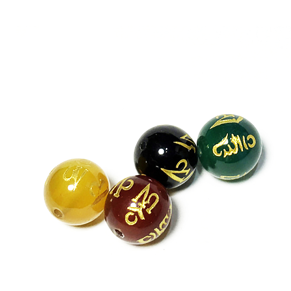 六字真言(黃玉髓)珠1.2公分【十方】144426