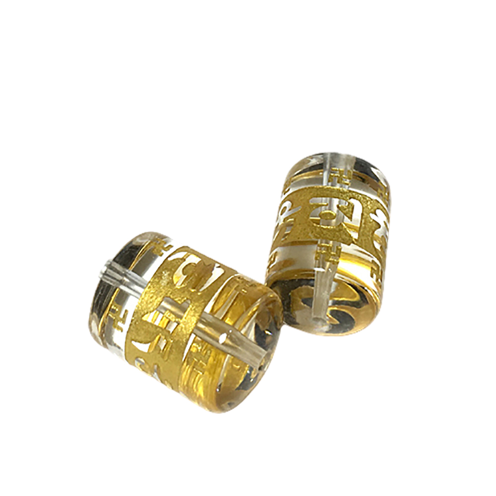 六字真言(水晶)珠2*1.5公分【十方】144420