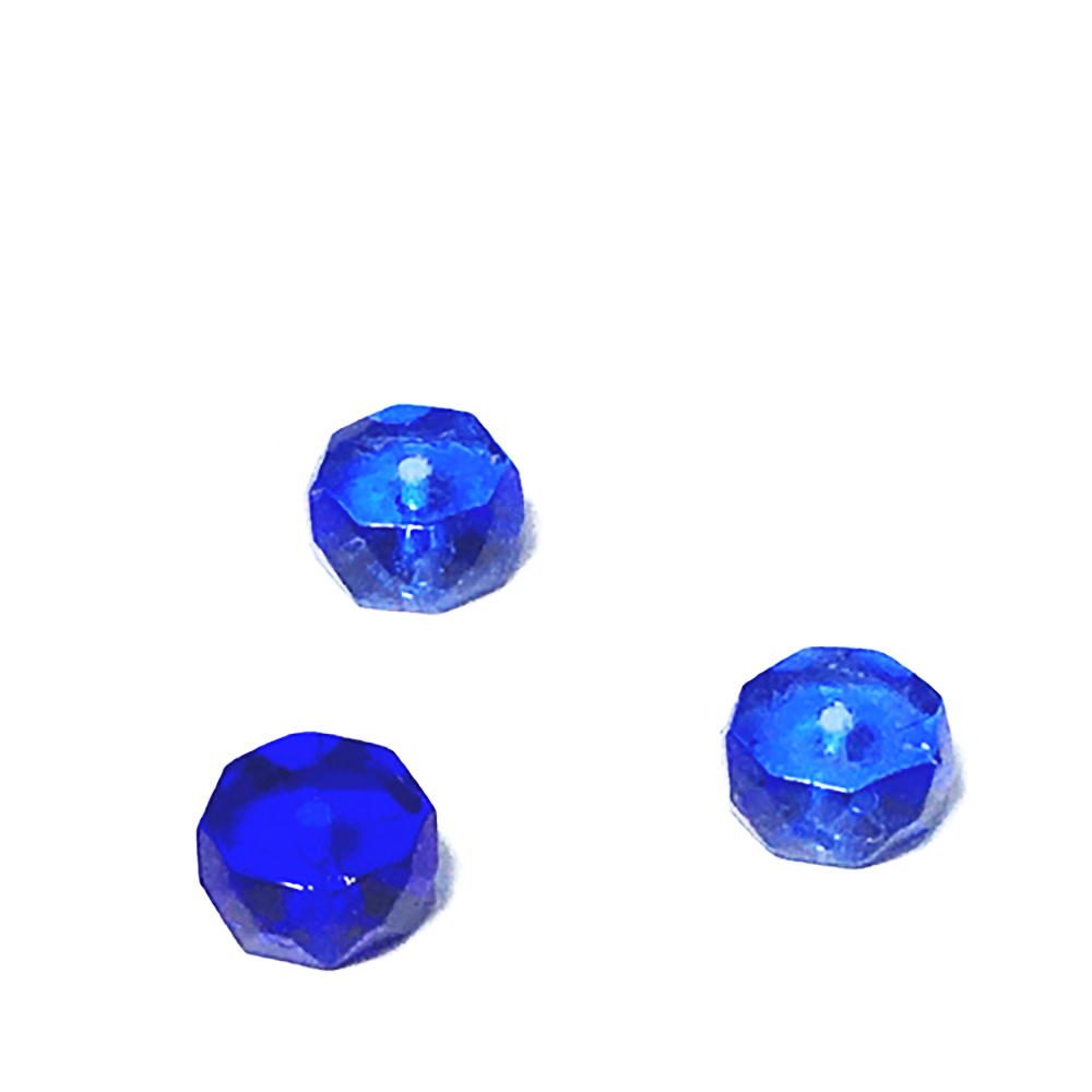 藍琉璃 車輪珠 0.7*0.4公分2個【十方】144503