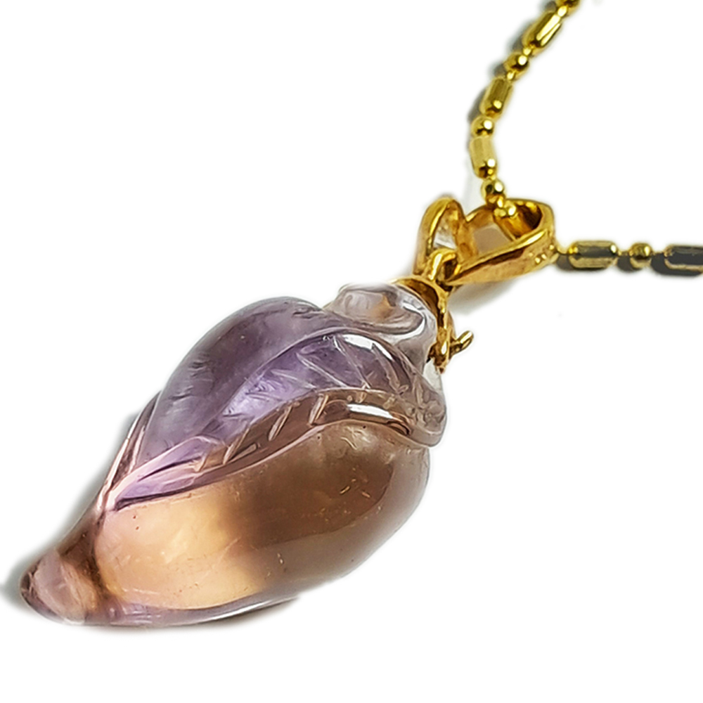 壽桃 紫黃晶 26公分墜飾+項鍊【十方】144715