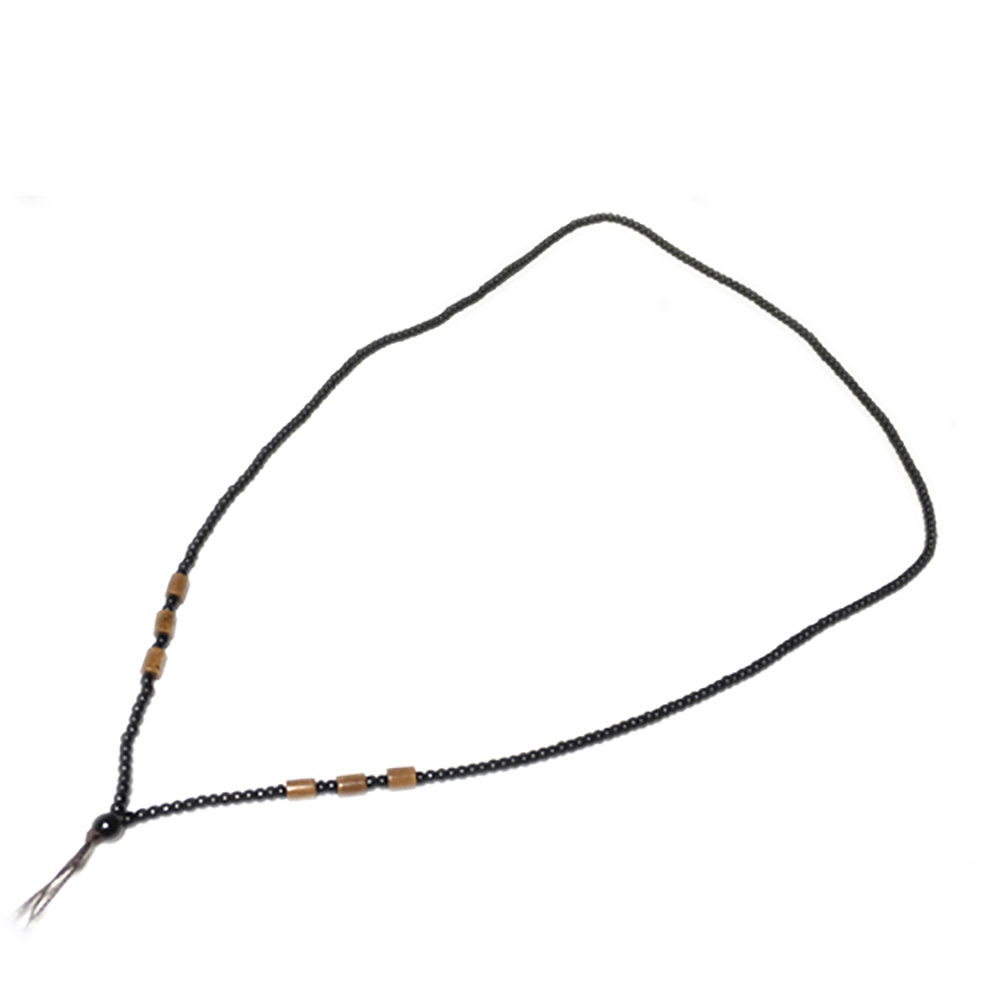 雞翅木+黑珠項鍊64cm【十方】144739