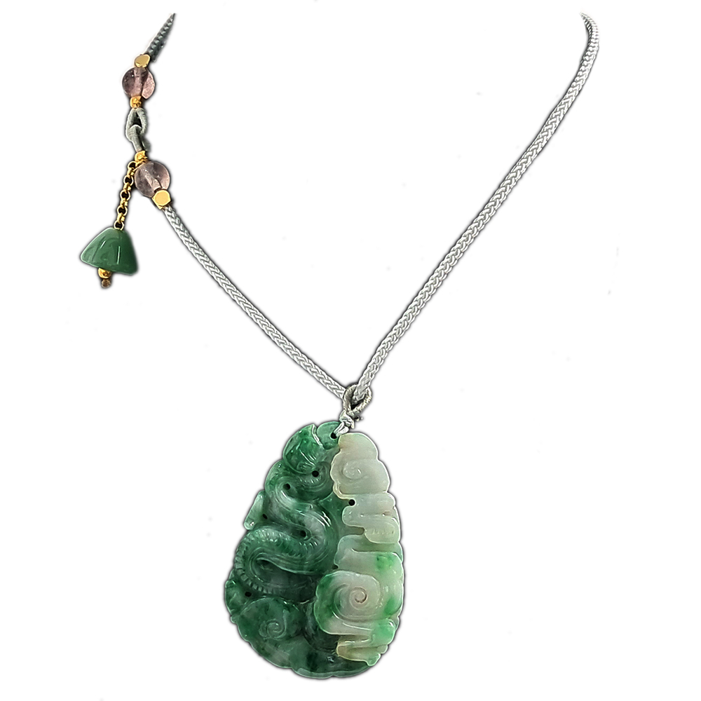 祥龍 翠玉玉珮 中國結玉珮【十方】144930