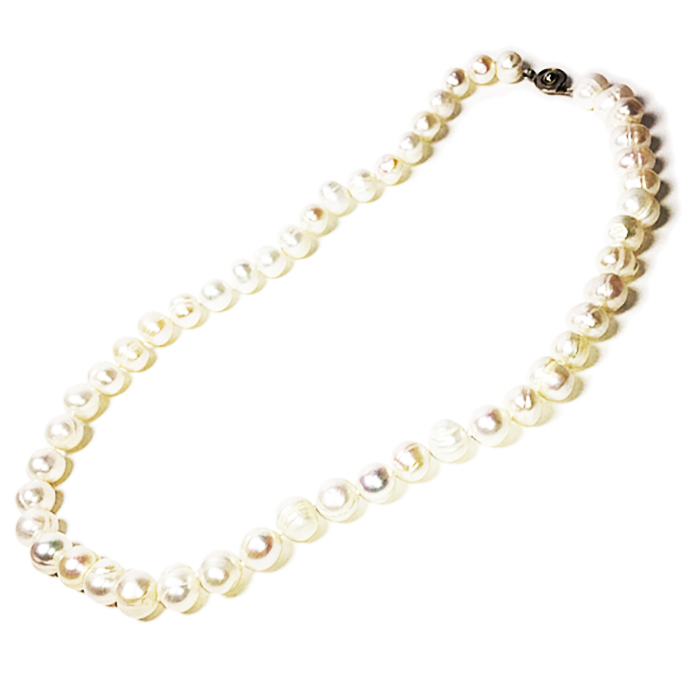 天然淡水珍珠(大)項鍊43公分【十方】144886