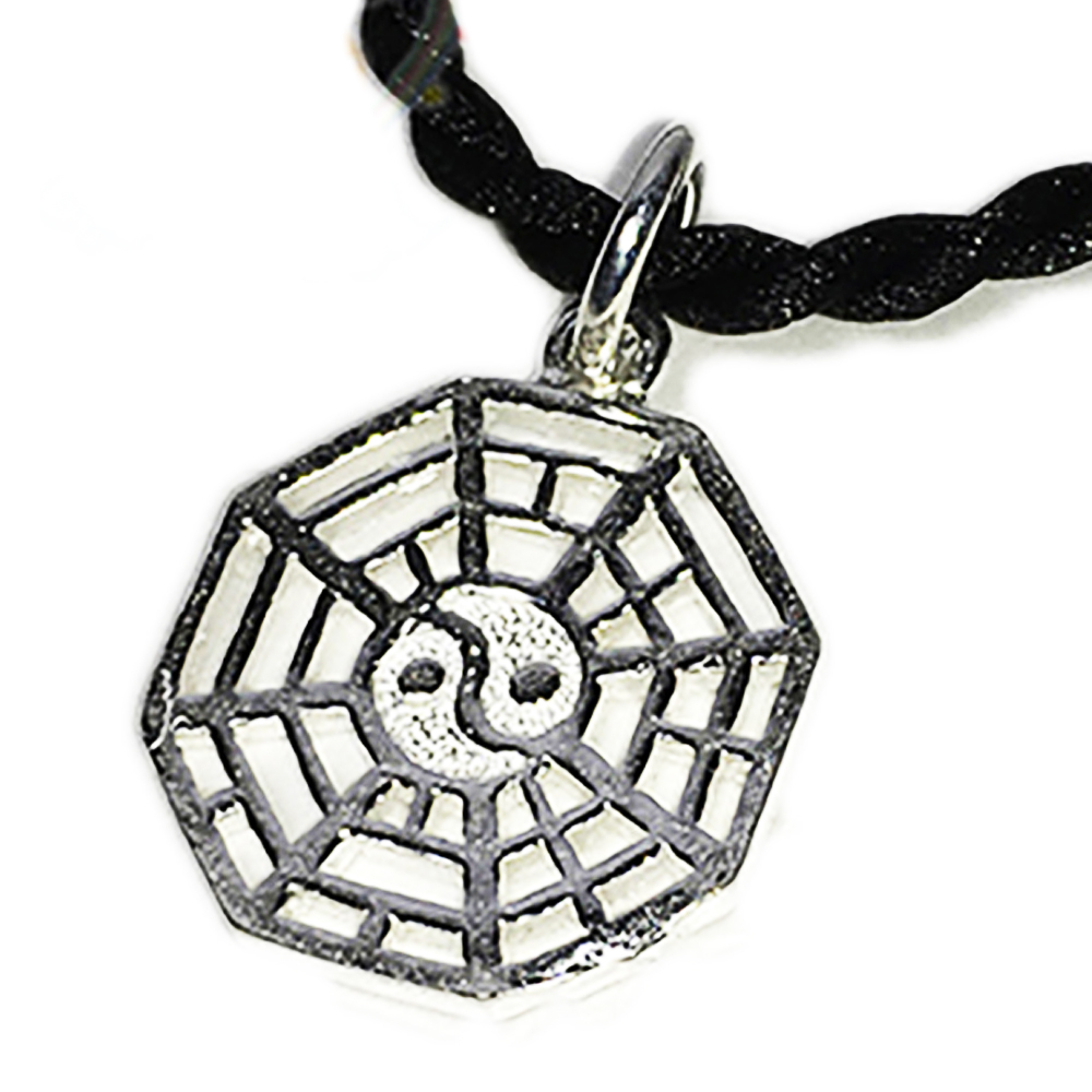 太極八卦925純銀墜 0.9*0.1公分+黑繩項鍊【十方】144920