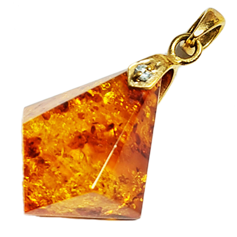 金絲琥珀 墜飾2.4*1.8*0.9公分【十方】144928