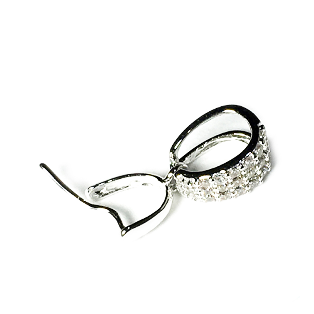 水鑽 墜飾 銀白k扣頭 配件0.8*0.5cm【十方】145228