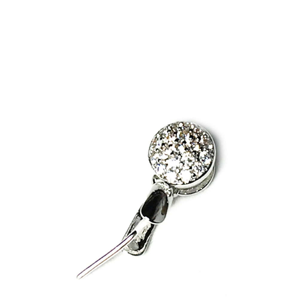 圓滿鑽墜飾銀白k扣頭 配件直徑0.6cm【十方】145232