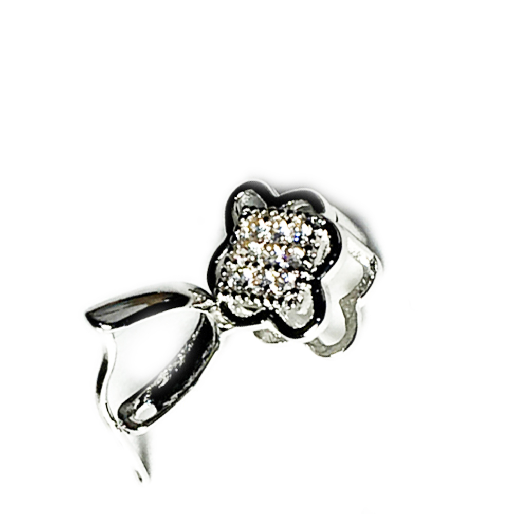 吉祥結墜飾銀白k扣頭 配件0.8*0.6cm【十方】145231