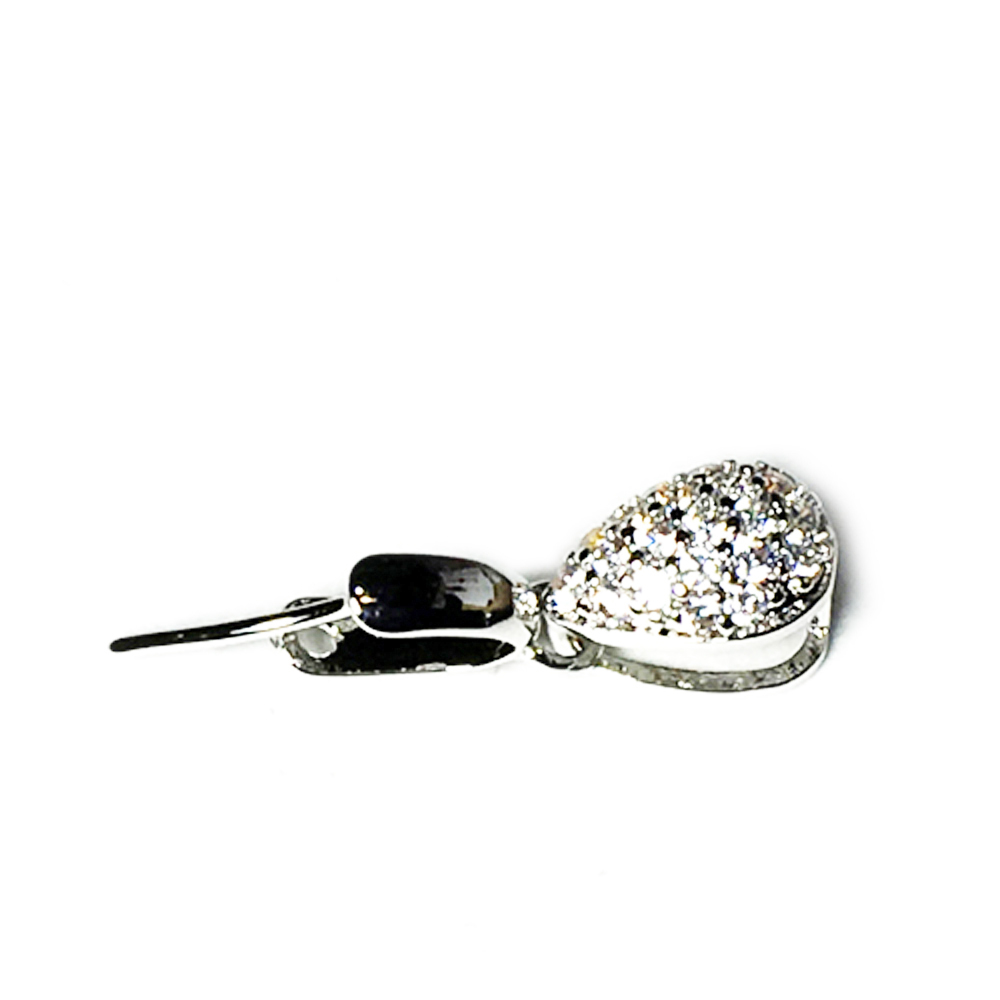 水滴鑽墜飾銀白k扣頭 配件0.7*0.5cm【十方】145230