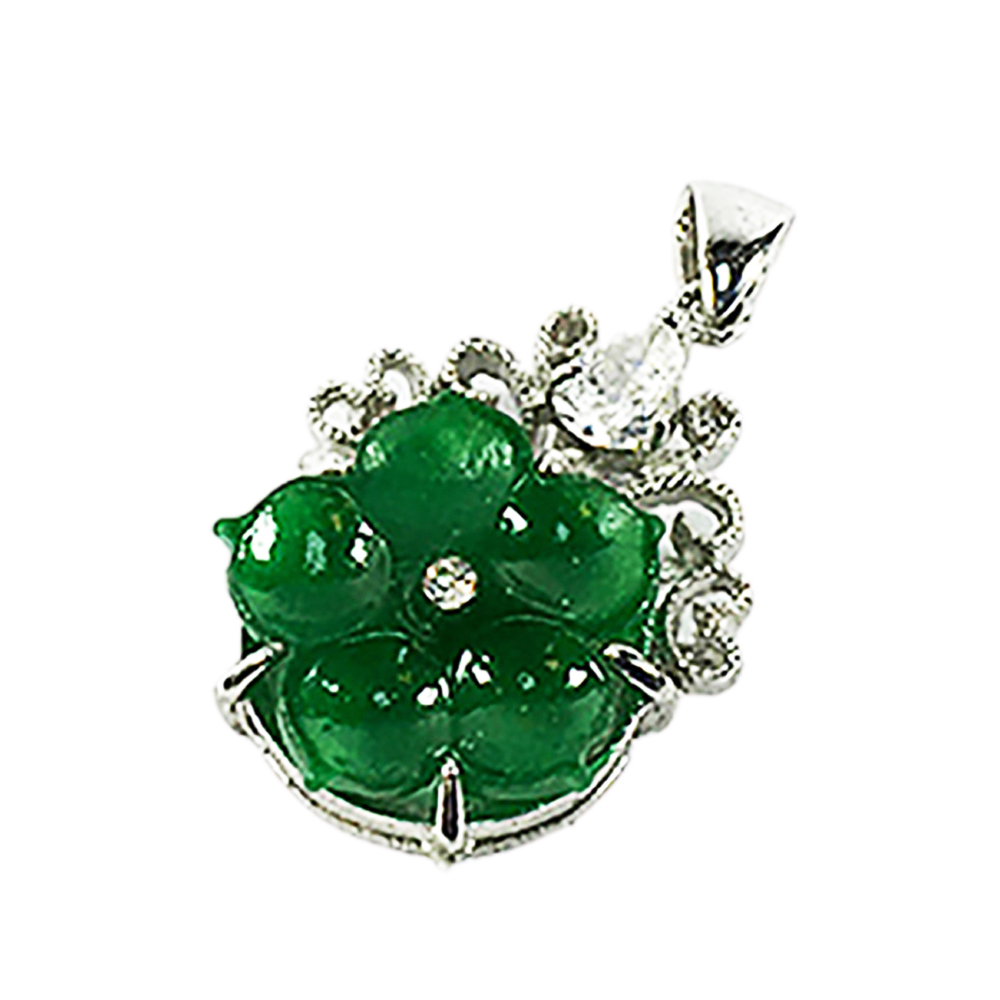 花瓣 翠玉  墜飾  高 2 公分【十方】145938