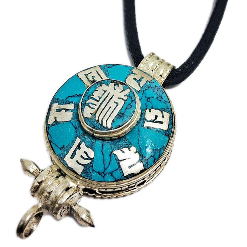 十相自在+六字真言綠松石嘎屋項鍊【十方】147801