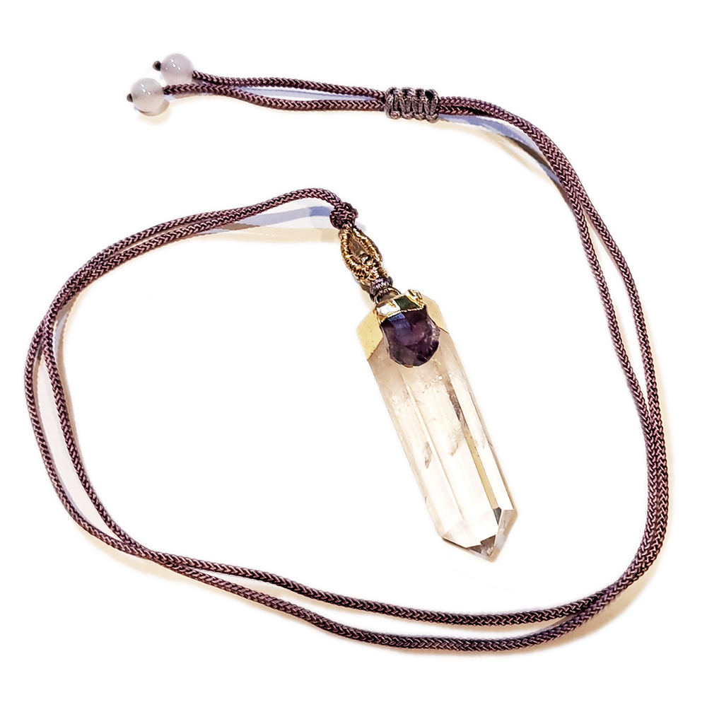 水晶柱&紫晶柱中國結項鍊【十方】148525