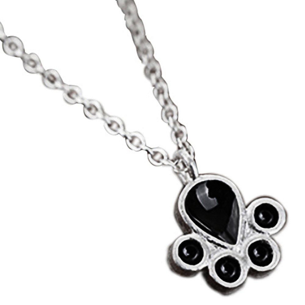 黑貓腳印 925純銀 項鍊【十方】149292