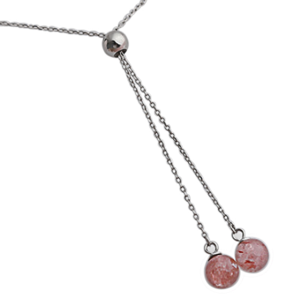 草莓晶 多變 好人緣 925純銀 項鍊【十方】149315