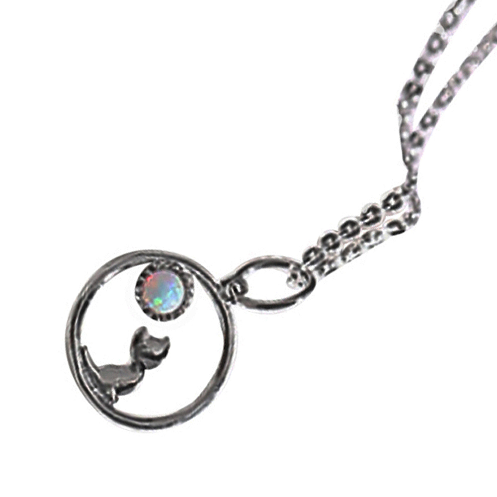 滿月貓 925純銀 項鍊【十方】149316