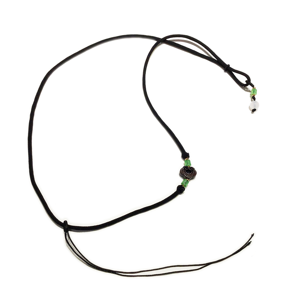 紫檀吉祥雲+黑色中國結項鍊 配件【十方】149359