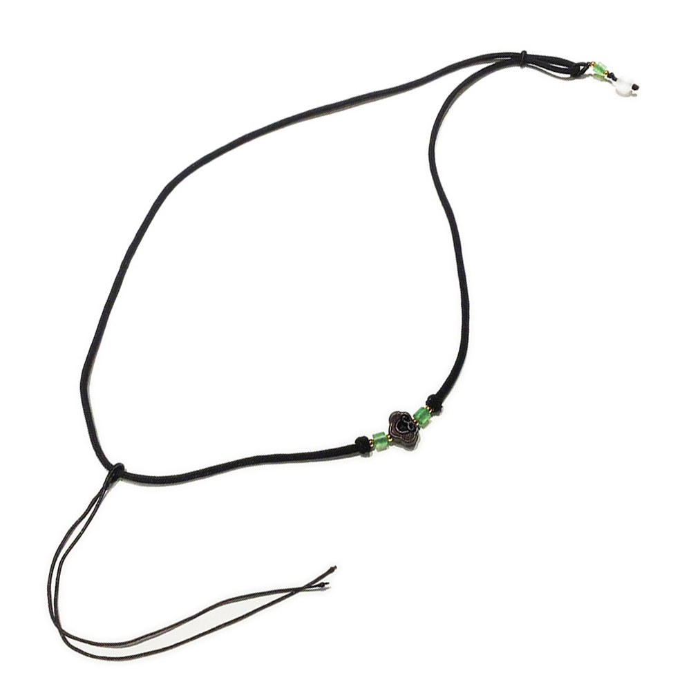 紫檀吉祥雲+黑色中國結項鍊 配件【十方】149358