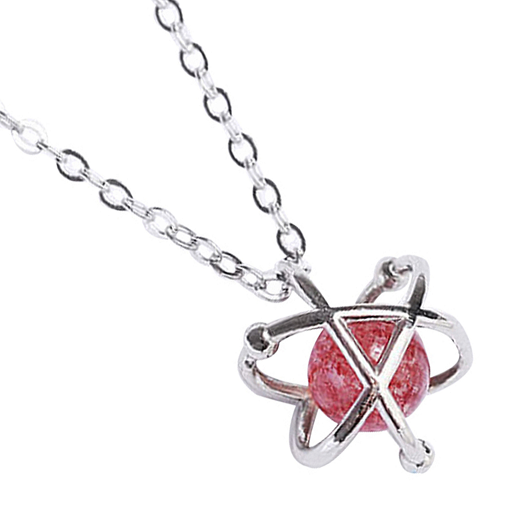 草莓晶 大衛星 925純銀 項鍊【十方】149322