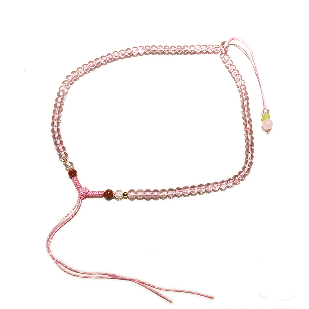 粉晶編織項鍊 配件【十方】149380