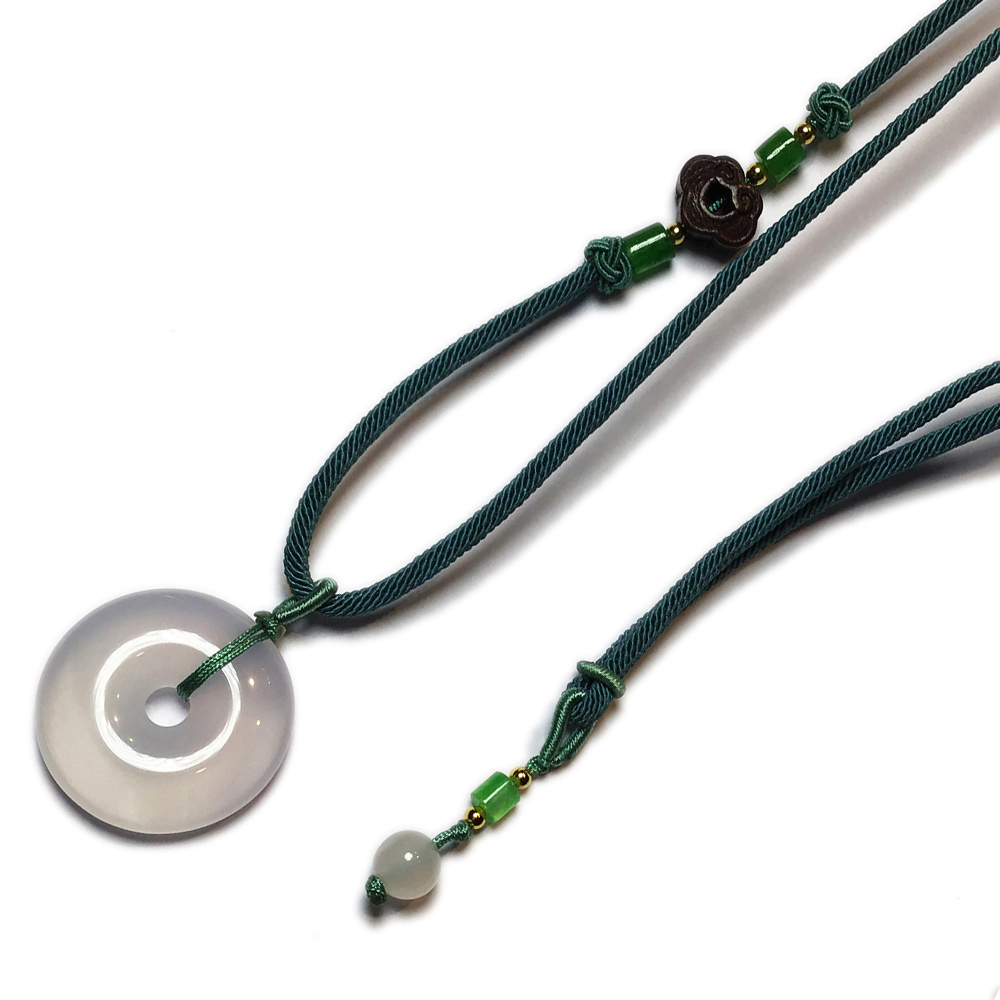 平安扣 冰種白玉髓中國結項鍊【十方】149661