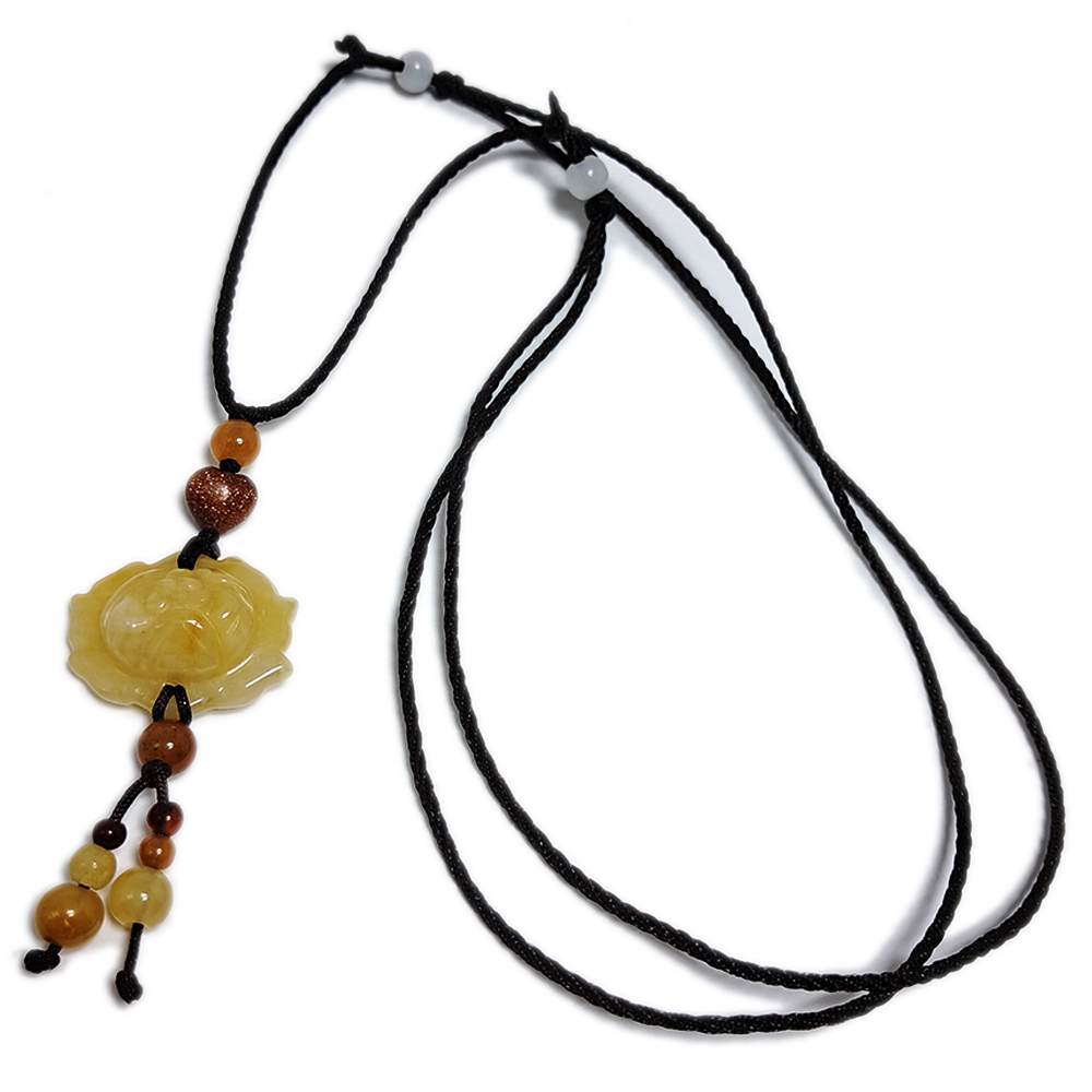 蓮花 黃玉 項鍊【十方】150998