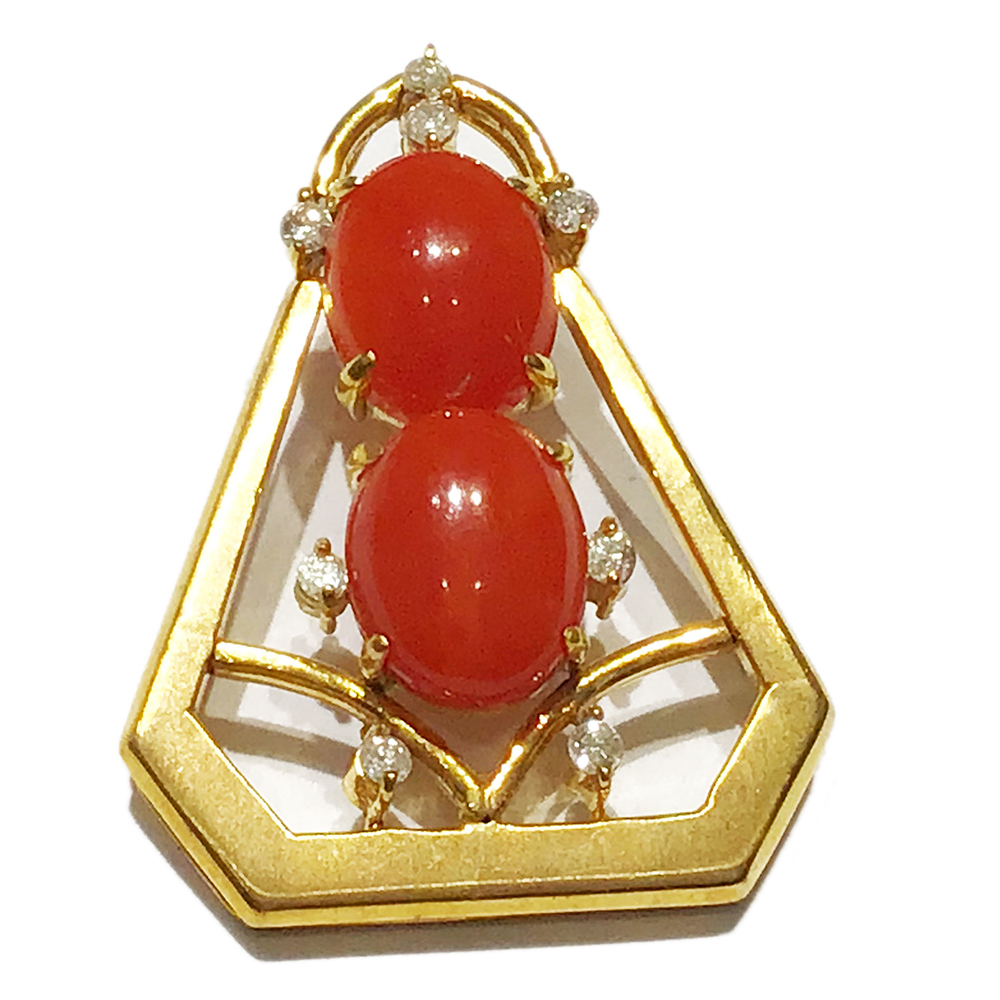 仿珊瑚金墜飾【十方】151012