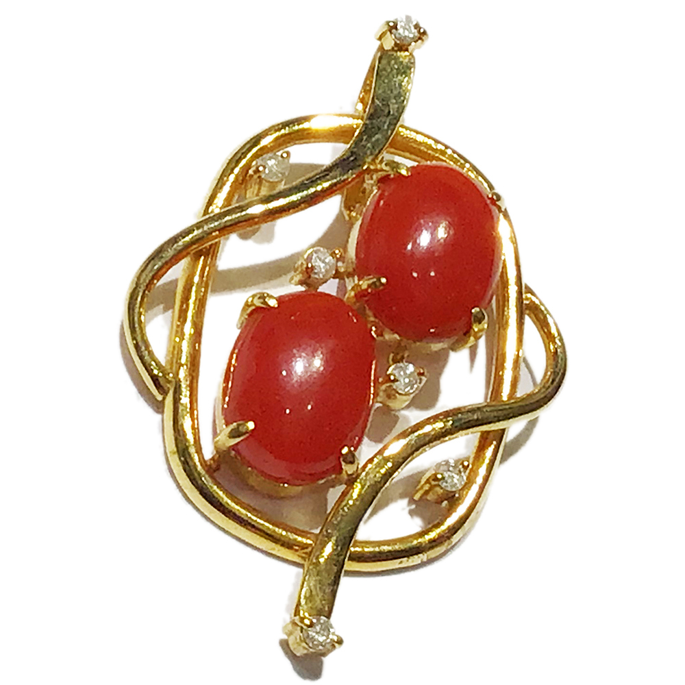 仿珊瑚金墜飾【十方】151011