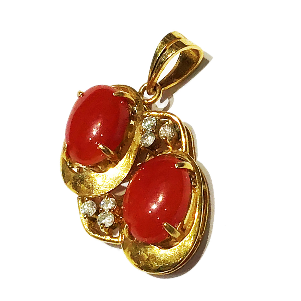 仿珊瑚金墜飾【十方】151022