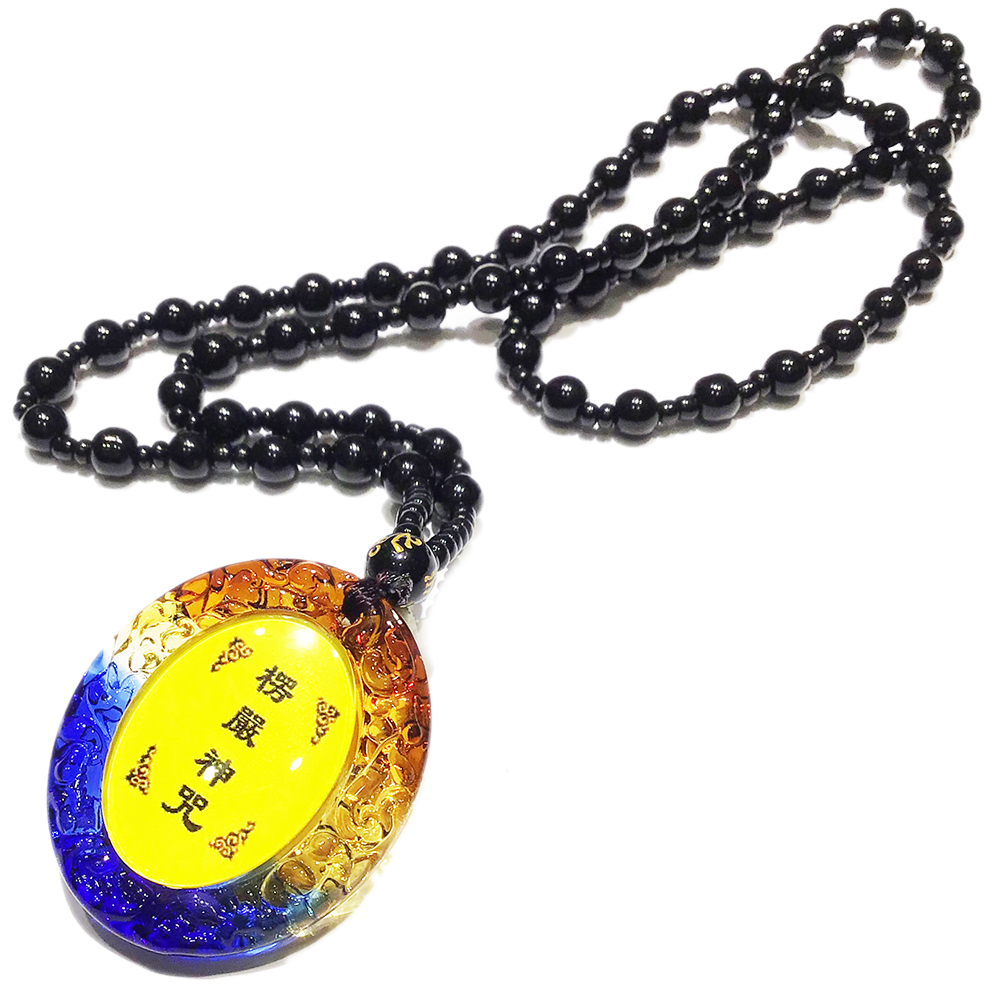 楞嚴咒{彩琉璃}黑琉璃珠項鍊【十方】151096