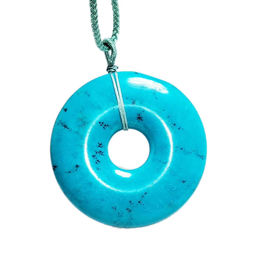 平安扣{綠松石 }4公分中國結項鍊【十方】151610