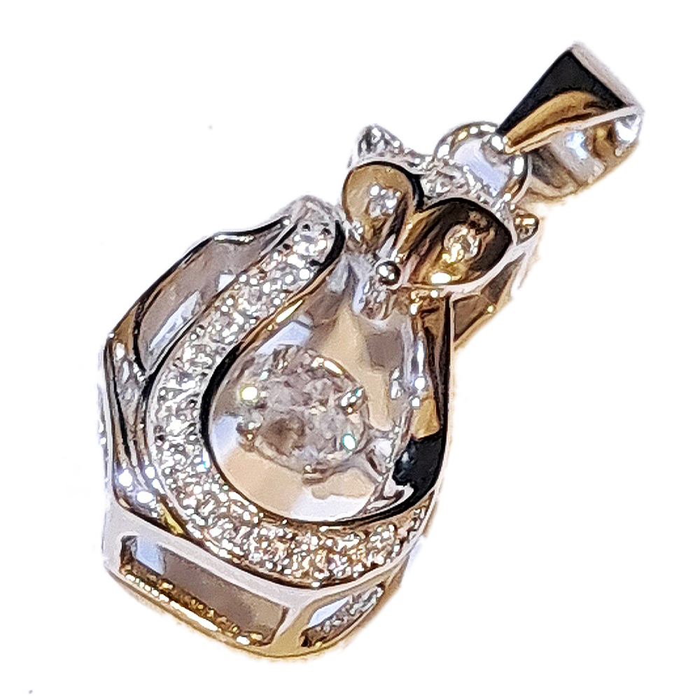 靈動狐狸鑲鋯石 s925純銀墜飾【十方】151503