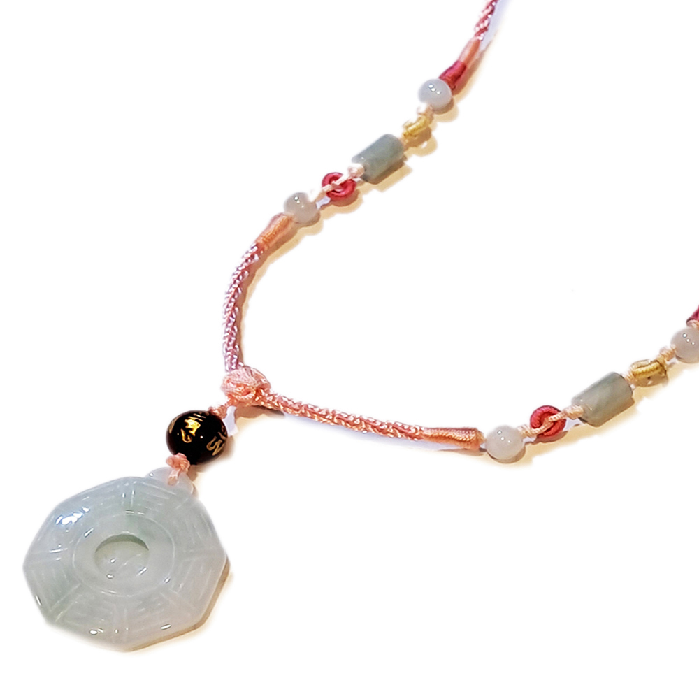 八卦玉{湖青}中國結項鍊【十方】151631