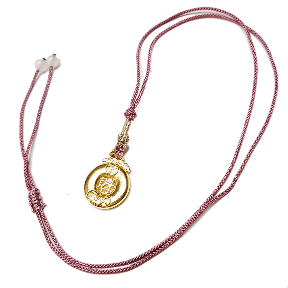 金財平安扣 沙金 中國結項鍊【十方】151911