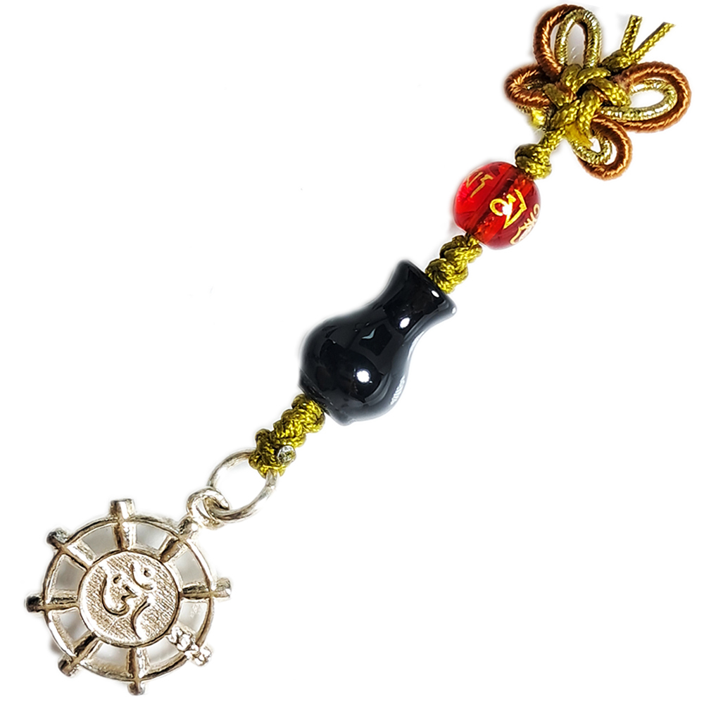 法輪{純銀}&葫蘆{黑曜岩}法寶掛飾【十方】152549