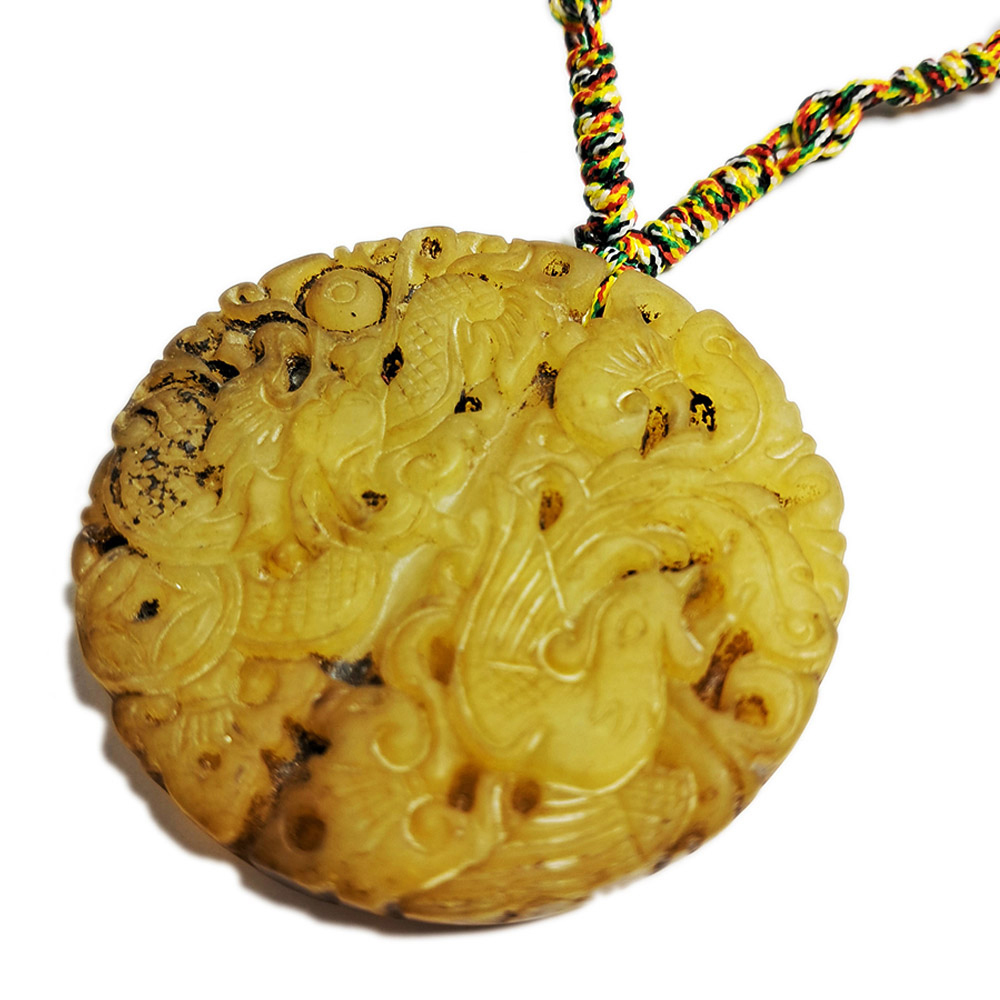 龍鳳呈祥墨玉珮【十方】119479