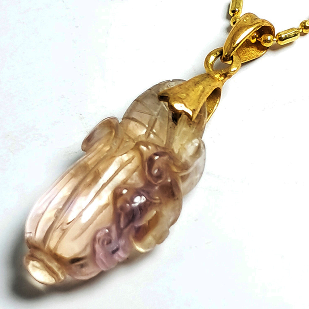 紫黃晶{玉米}項鍊【十方】119929