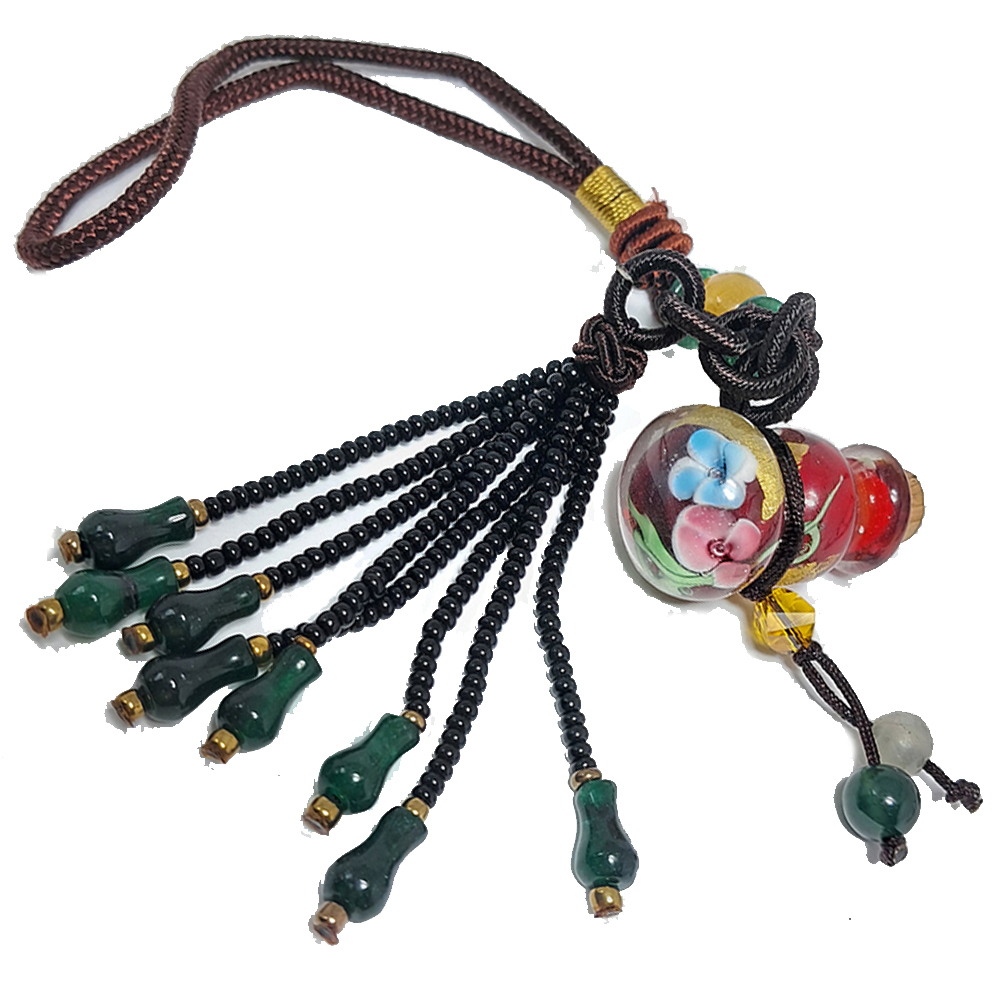 福祿紅琉璃{精油瓶}掛飾【十方】120496