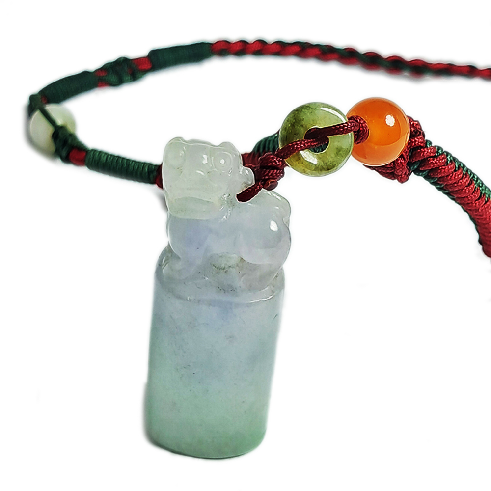 祥獅玉印中國結項鍊【十方】123533