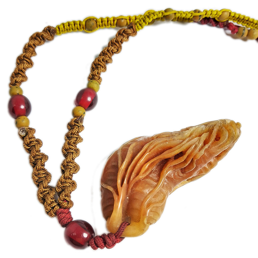 人生如意{壽山石}巧雕中國結項鍊【十方】123542