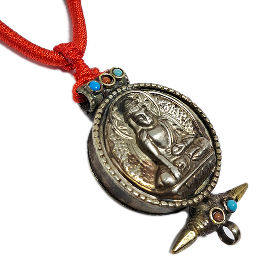 佛嘎嗚舍利盒{鎏銀}項鍊【十方】124943